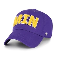 Women's '47  Purple Minnesota Vikings Zoey Clean Up Adjustable Hat