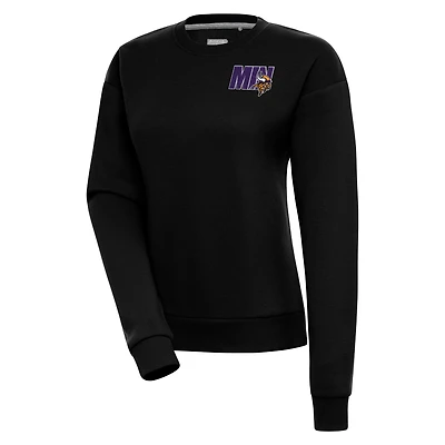 Sweat-shirt noir Antigua pour femme, motif Victory des Vikings du Minnesota
