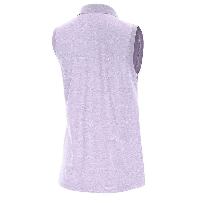 Polo sans manches Antigua Lavender Minnesota Vikings Recap pour femme