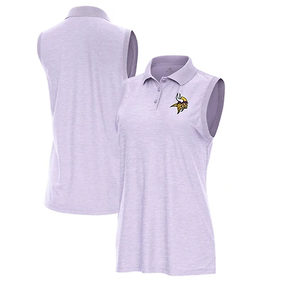 Polo sans manches Antigua Lavender Minnesota Vikings Recap pour femme