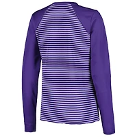 T-shirt à manches longues gaufré violet Antigua pour femme, motif Maverick des Vikings du Minnesota