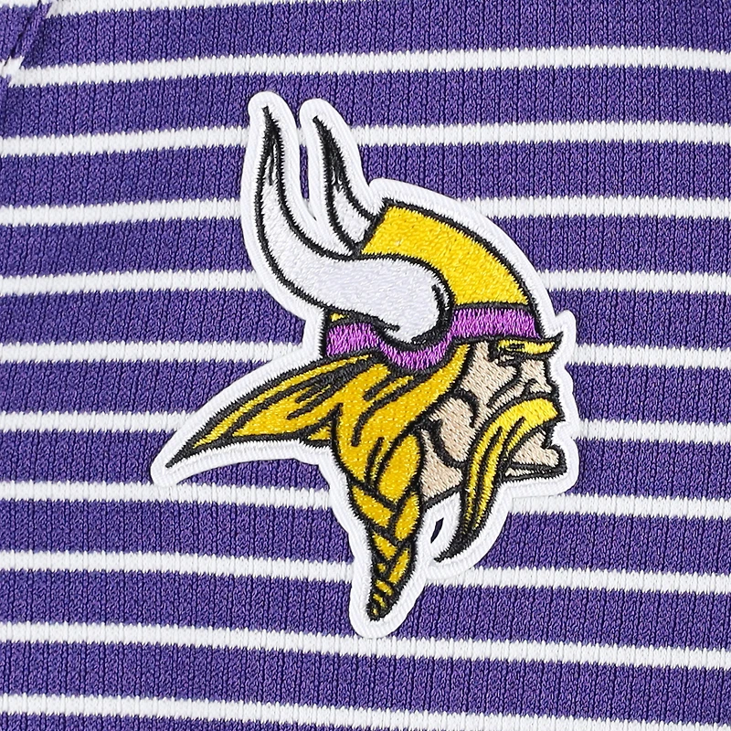 T-shirt à manches longues gaufré violet Antigua pour femme, motif Maverick des Vikings du Minnesota