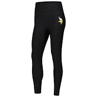 Women's Black Minnesota Vikings Leggings & Midi Bra Set