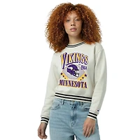 Sweat-shirt en polaire à tissage inversé crème Champion pour femme, Minnesota Vikings