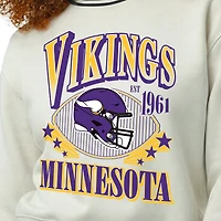 Women's Champion  Cream Minnesota Vikings Reverse Weave Fleece Sweatshirt