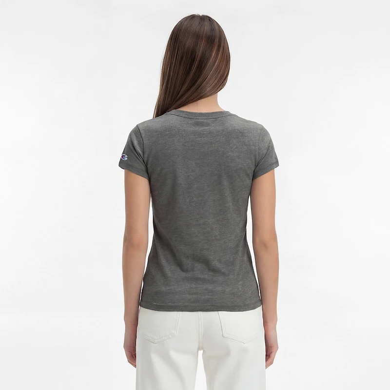 Women's Champion Gray Minnesota Vikings Triumph Tri-Blend V-Neck T-Shirt