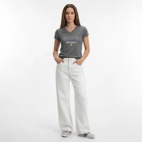 Women's Champion Gray Minnesota Vikings Triumph Tri-Blend V-Neck T-Shirt