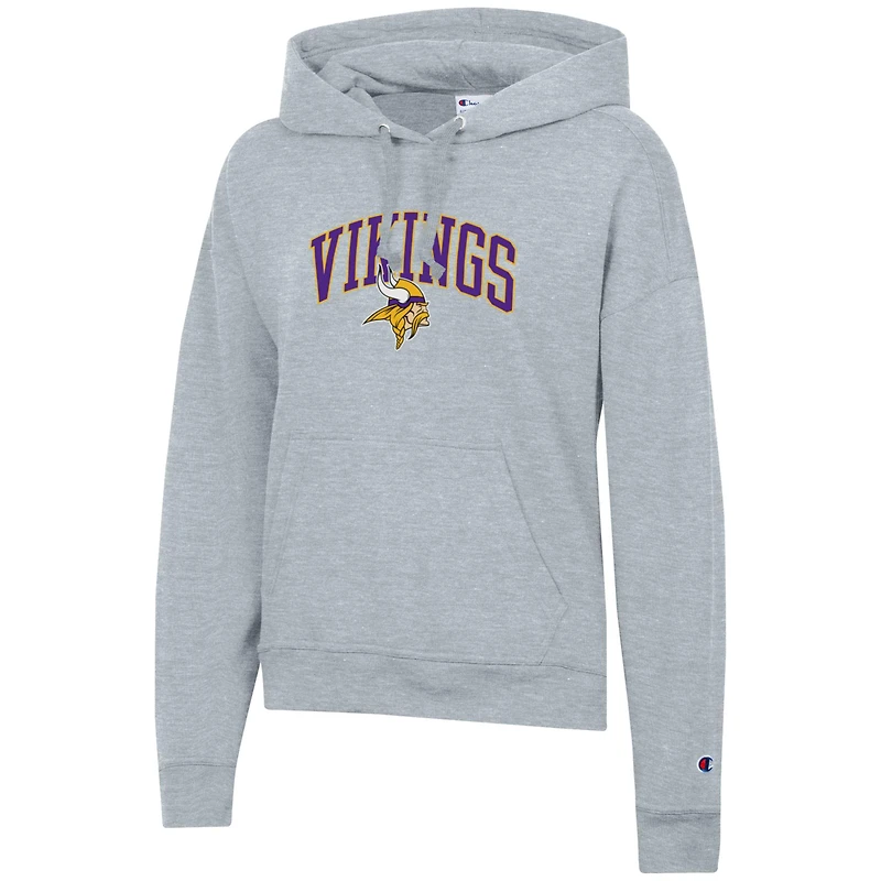 Women's Champion Heather Gray Minnesota Vikings Powerblend Hoodie