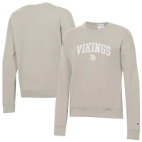 Women's Champion  Light Brown Minnesota Vikings Powerblend Cocoa Butter Fleece Sweatshirt