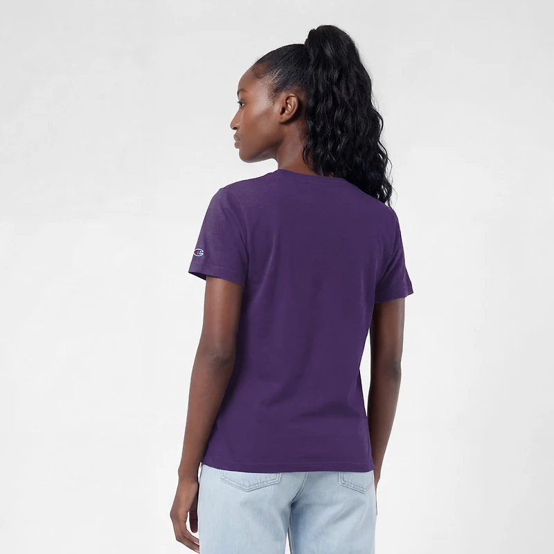 Women's Champion Purple Minnesota Vikings Logo T-Shirt