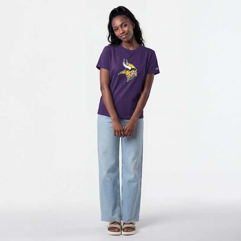 Women's Champion Purple Minnesota Vikings Logo T-Shirt