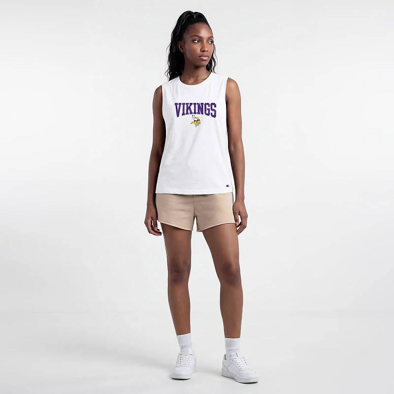 Women's Champion White Minnesota Vikings Muscle Tank Top