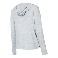 Ensemble t-shirt à capuche et short Concepts Sport gris Minnesota Vikings Juniper pour femmes
