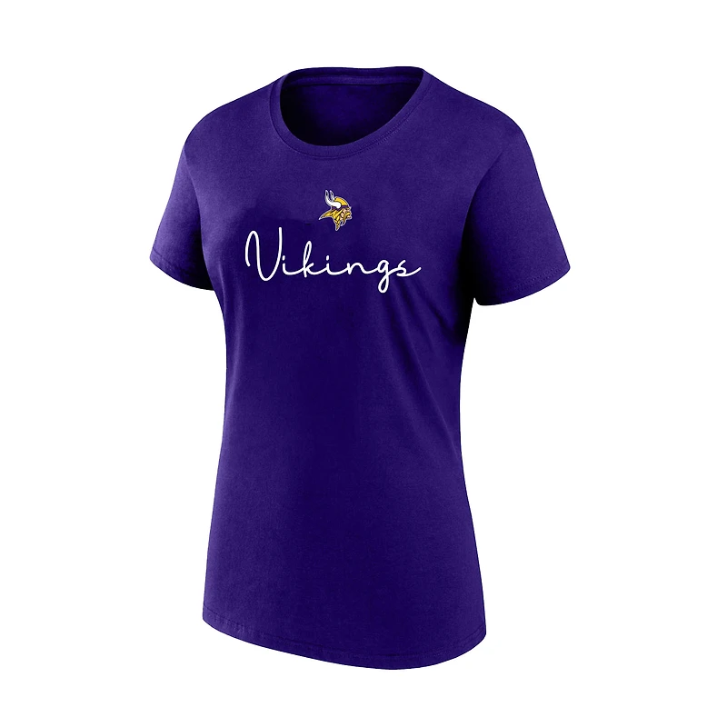 Women's Concepts Sport Minnesota Vikings Plus Script Top & Pants Sleep Set