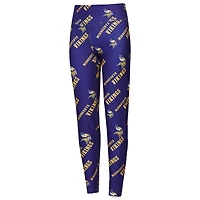 Women's Concepts Sport Purple Minnesota Vikings Breakthrough Allover Print Knit Sleep Leggings