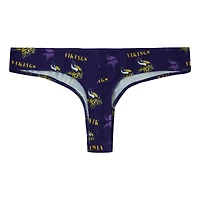 Women's Concepts Sport Purple Minnesota Vikings Mosaic All Over Print Thong