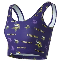 Brassière Concepts Sport Purple Minnesota Vikings à imprimé mosaïque pour femme