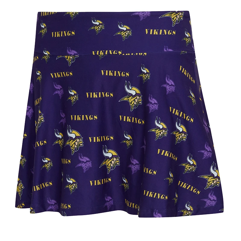 Jupe-short Concepts Sport Purple Minnesota Vikings à imprimé mosaïque pour femme