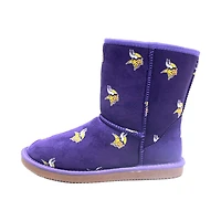 Bottes Cuce violettes Minnesota Vikings avec logo intégral pour femmes