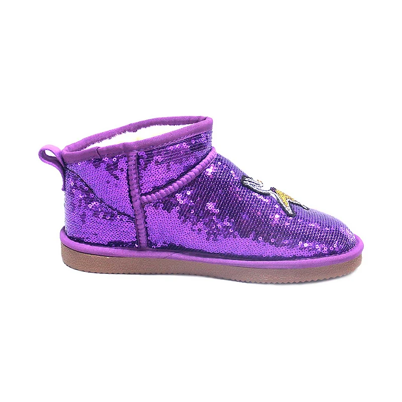 Women's Cuce  Purple Minnesota Vikings Sequin Ankle Boots