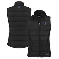 Gilet hybride Evoke en softshell recyclé entièrement zippé pour femme, coupe-vent et casque noir des Vikings du Minnesota