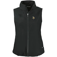 Gilet zippé entièrement écologique pour femme Cutter & Buck, noir, Minnesota Vikings, Mark Charter
