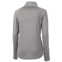 Haut demi-zippé en tricot extensible recyclé Adapt Eco Knit pour femme, gris, Cutter & Buck, des Vikings du Minnesota