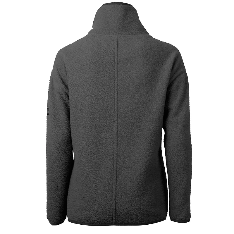 Veste polaire demi-zip Cascade Eco Sherpa pour femme, grise, Cutter & Buck, Minnesota Vikings