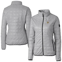 Doudoune isolante entièrement zippée Rainier PrimaLoft Eco pour femme, grise, des Minnesota Vikings, Cutter & Buck