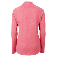Veste zippée intégrale en tricot recyclé Adapt Eco Knit des Vikings du Minnesota pour femme, rouge chiné Cutter & Buck