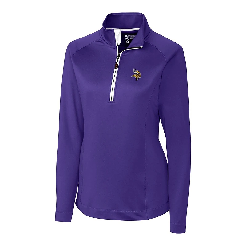 Veste pull-over Jackson violette à demi-zip pour femme, Cutter & Buck, Minnesota Vikings