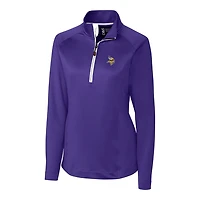 Veste pull-over Jackson violette à demi-zip pour femme, Cutter & Buck, Minnesota Vikings