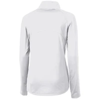 Women's Cutter & Buck White Minnesota Vikings Adapt Eco Knit Stretch Recycled Half-Zip Pullover Top