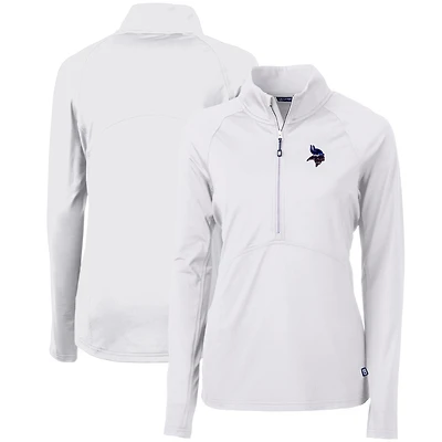 Pull-over demi-zippé en tricot extensible recyclé et Cutter & Buck des Vikings du Minnesota pour femme