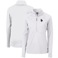 Pull-over demi-zippé en tricot extensible recyclé et Cutter & Buck des Vikings du Minnesota pour femme