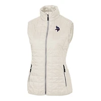 Gilet zippé Americana Rainier pour femme, blanc, des Vikings du Minnesota, Cutter & Buck