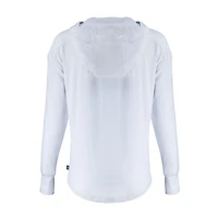Sweat à capuche demi-zip écologique recyclé Daybreak pour femme, blanc, des Vikings du Minnesota, Cutter & Buck
