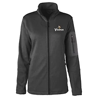 Dunbrooke Heather Black Minnesota Vikings Freestyle Teflon Shield Full-Zip Veste pour femme