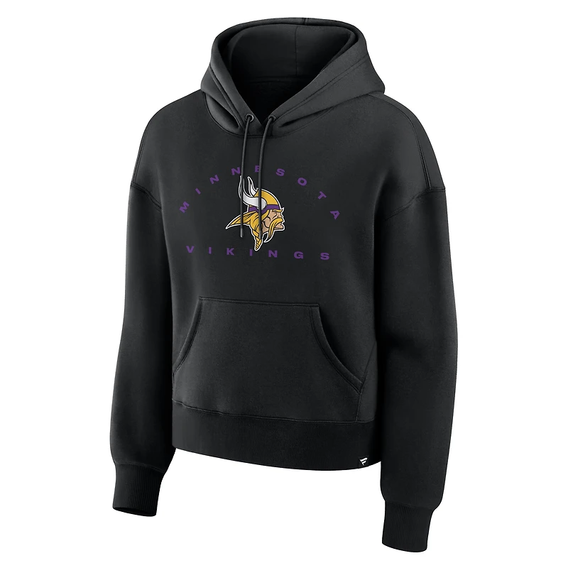 Sweat à capuche noir pour femmes Fanatics, receveur éligible des Vikings du Minnesota, Legacy