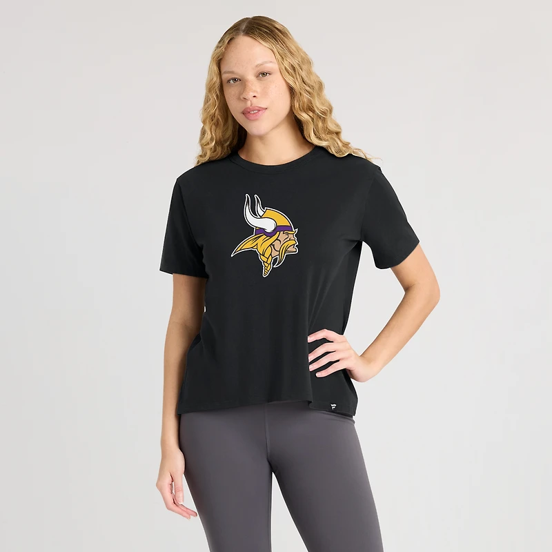 Women's Fanatics Black Minnesota Vikings Essential Legacy T-Shirt