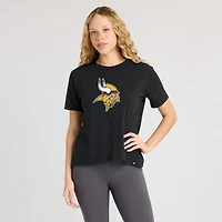 Women's Fanatics Black Minnesota Vikings Essential Legacy T-Shirt