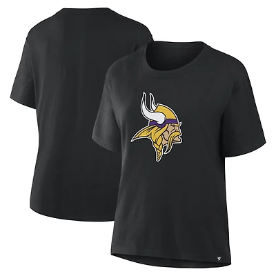 Women's Fanatics Black Minnesota Vikings Essential Legacy T-Shirt