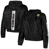 Veste noire entièrement zippée Fanatics pour femmes des Vikings du Minnesota