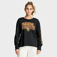 Women's Fanatics Black Minnesota Vikings Hometown Legacy Long Sleeve T-Shirt