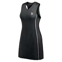 Robe athlétique à demi-zip Fanatics noire Minnesota Vikings Studio Boost pour femmes