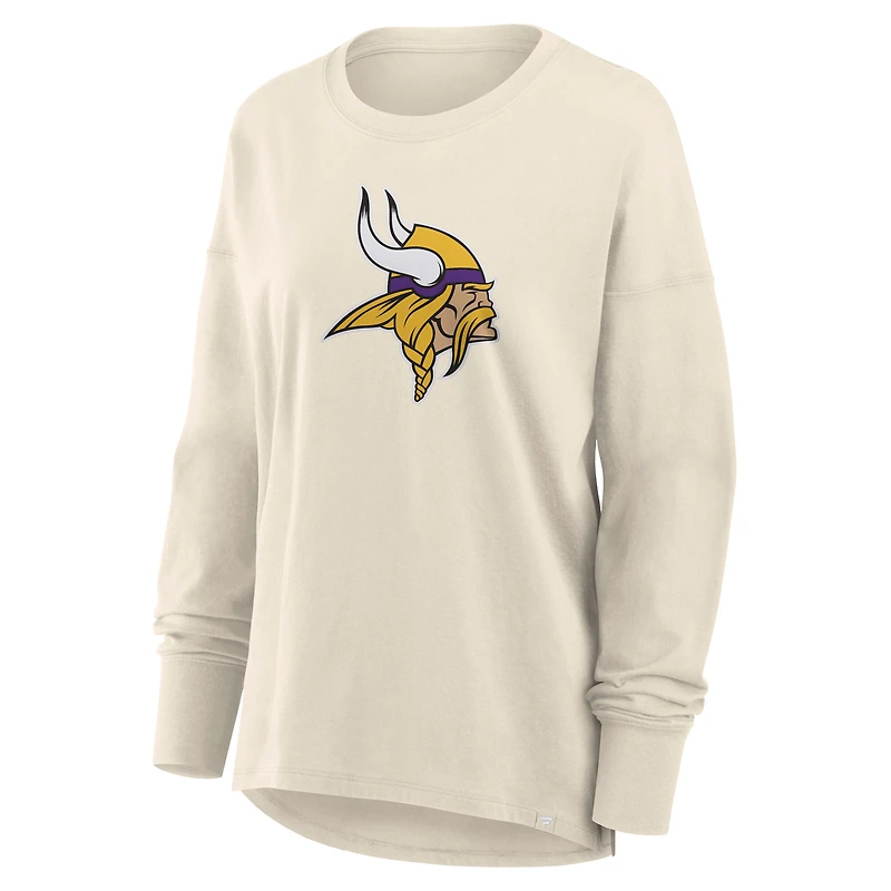 Women's Fanatics Cream Minnesota Vikings Dove Legacy Long Sleeve T-Shirt