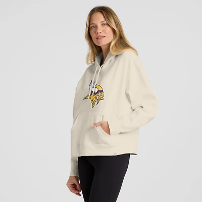 Sweat à capuche manches longues pour femme Fanatics Crème des Vikings du Minnesota Dove Legacy