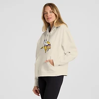 Sweat à capuche manches longues pour femme Fanatics Crème des Vikings du Minnesota Dove Legacy