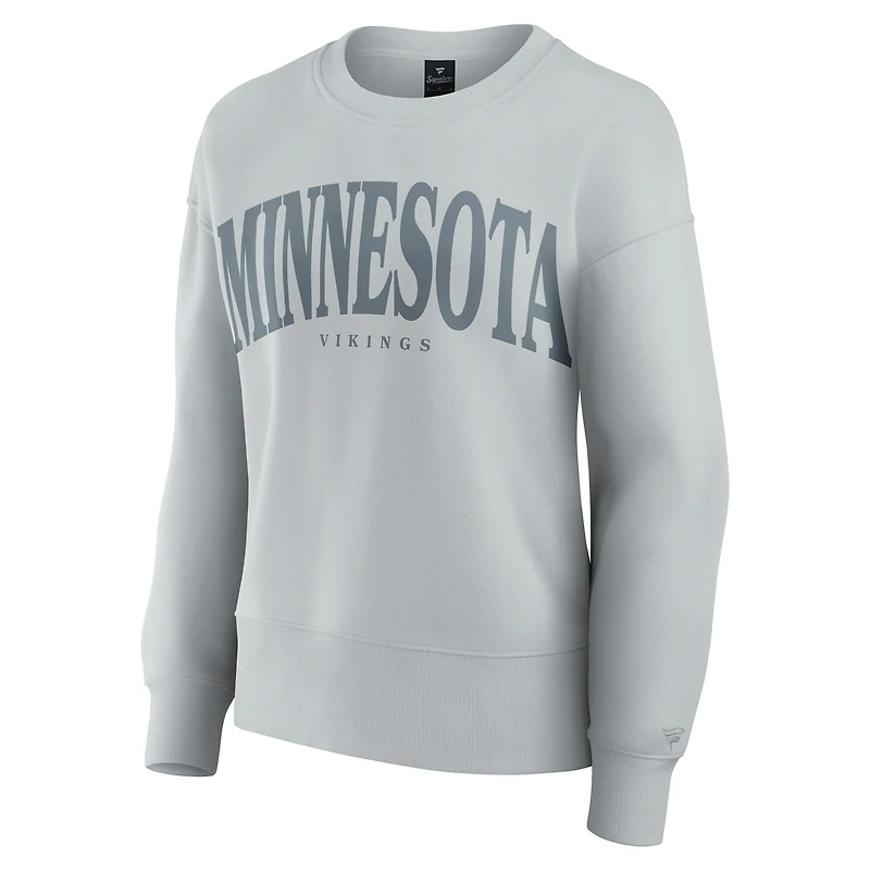 Women's Fanatics  Gray Minnesota Vikings Elements Pullover Sweatshirt