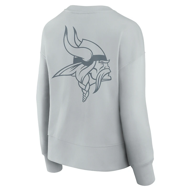 Women's Fanatics  Gray Minnesota Vikings Elements Pullover Sweatshirt